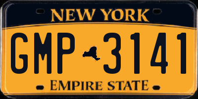 NY license plate GMP3141