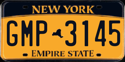 NY license plate GMP3145