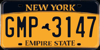 NY license plate GMP3147