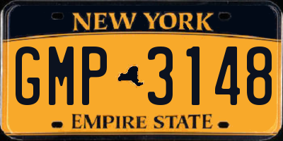 NY license plate GMP3148