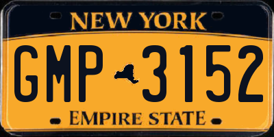 NY license plate GMP3152