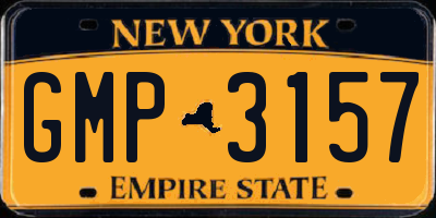 NY license plate GMP3157