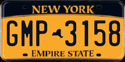 NY license plate GMP3158
