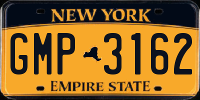 NY license plate GMP3162