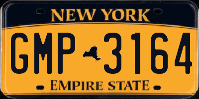 NY license plate GMP3164