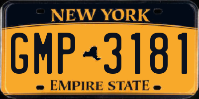 NY license plate GMP3181