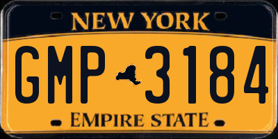 NY license plate GMP3184