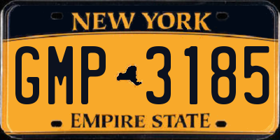 NY license plate GMP3185