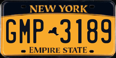 NY license plate GMP3189