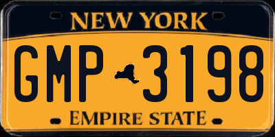 NY license plate GMP3198