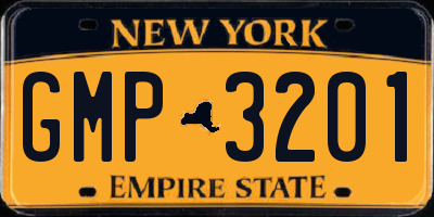 NY license plate GMP3201