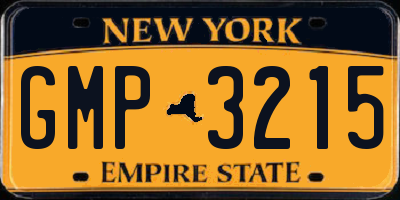 NY license plate GMP3215