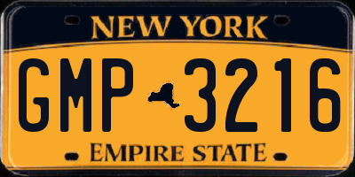 NY license plate GMP3216