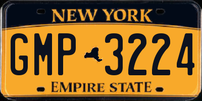 NY license plate GMP3224