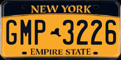 NY license plate GMP3226