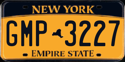NY license plate GMP3227