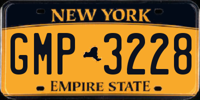 NY license plate GMP3228