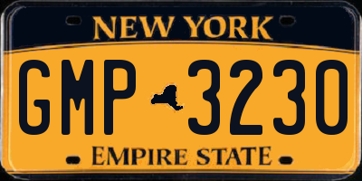 NY license plate GMP3230