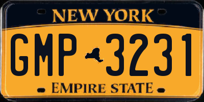 NY license plate GMP3231