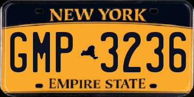 NY license plate GMP3236