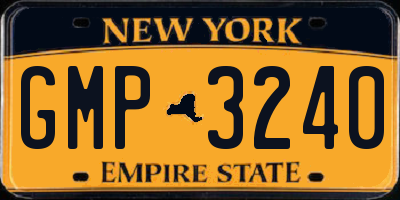 NY license plate GMP3240