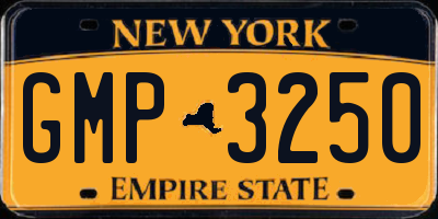 NY license plate GMP3250