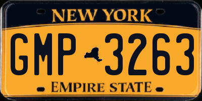 NY license plate GMP3263