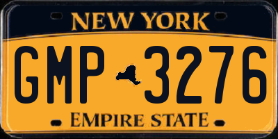NY license plate GMP3276