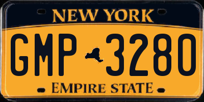 NY license plate GMP3280