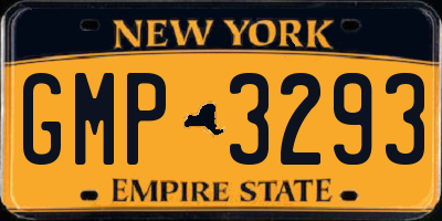 NY license plate GMP3293