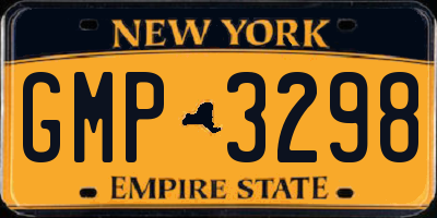 NY license plate GMP3298