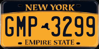 NY license plate GMP3299