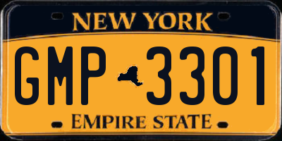 NY license plate GMP3301