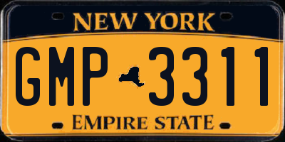 NY license plate GMP3311