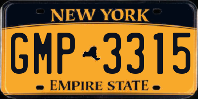NY license plate GMP3315