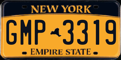 NY license plate GMP3319