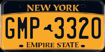 NY license plate GMP3320