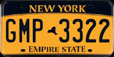 NY license plate GMP3322