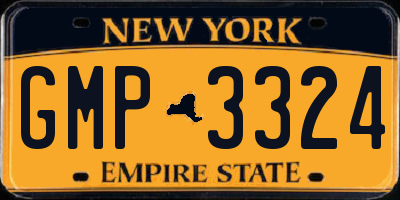 NY license plate GMP3324
