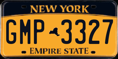 NY license plate GMP3327
