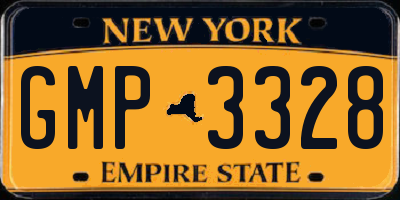 NY license plate GMP3328