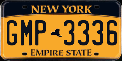 NY license plate GMP3336