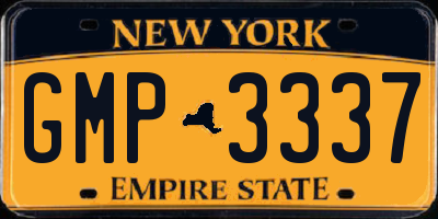 NY license plate GMP3337