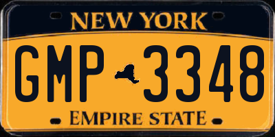 NY license plate GMP3348