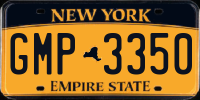 NY license plate GMP3350
