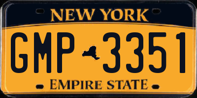 NY license plate GMP3351