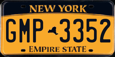 NY license plate GMP3352