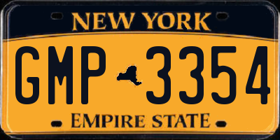 NY license plate GMP3354