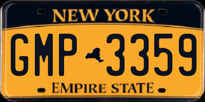 NY license plate GMP3359