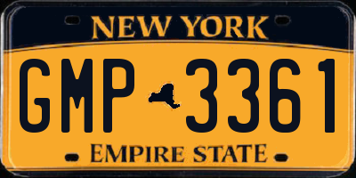 NY license plate GMP3361